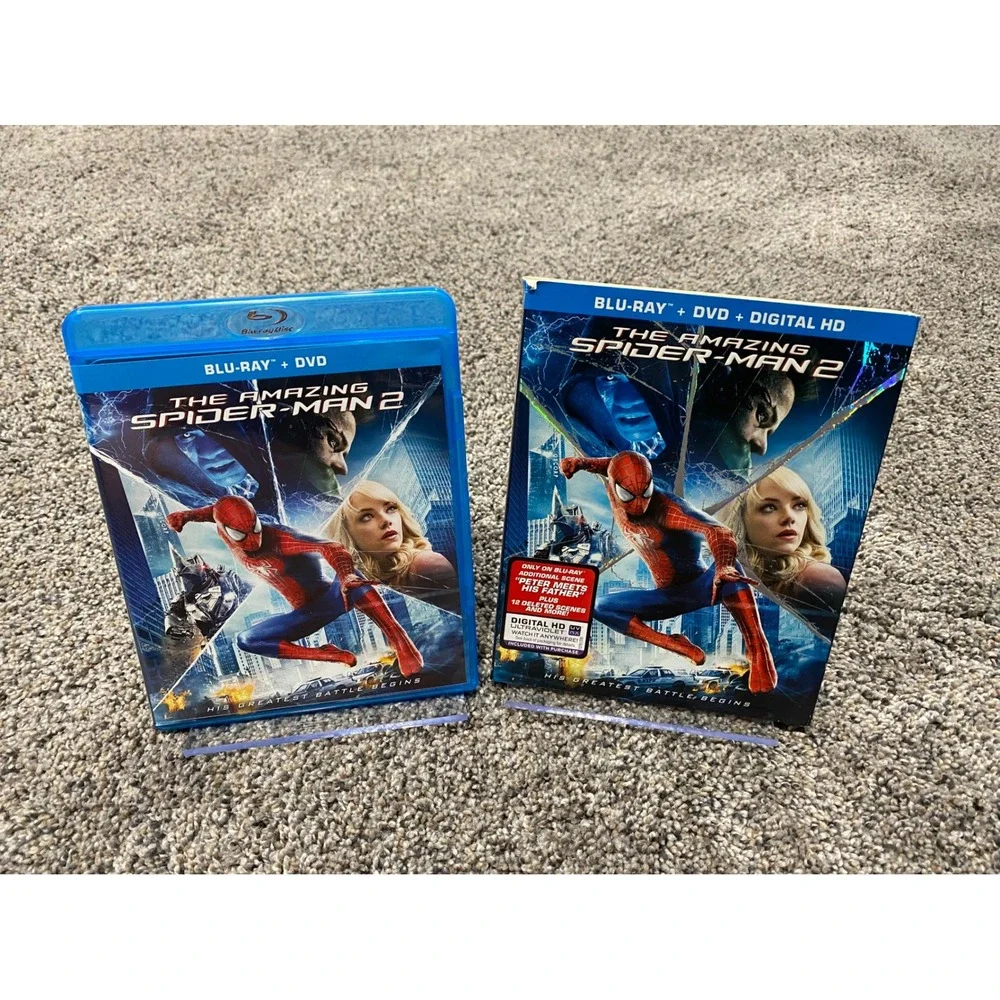 Sony The Amazing Spider-Man 2 Blu-ray DVD OS Blue Good Marvel Movie Slipcover